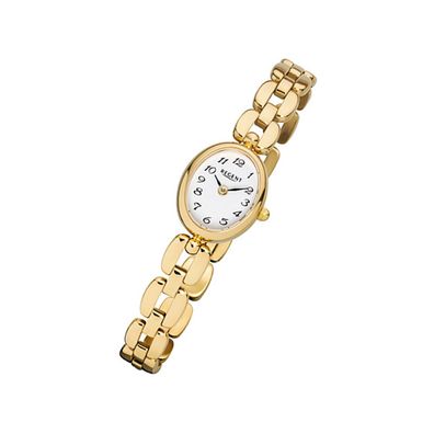 Regent Stahl Damen Uhr F-968 Quarzuhr Armband gold URF968