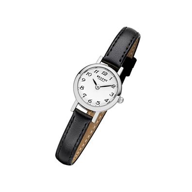 Regent Leder Damen Uhr F-979 Quarzuhr Armband schwarz URF979