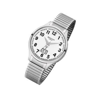 Regent Edelstahl Herren Uhr FR-211 Funkuhr Armband silber URFR211