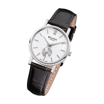 Regent Leder Damen Uhr GM-1452 Quarzuhr Armband schwarz URGM1452