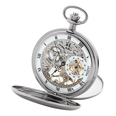 Regent Herren Uhr GM-1611 Armbanduhr Handaufzug Taschenuhr URGM1611