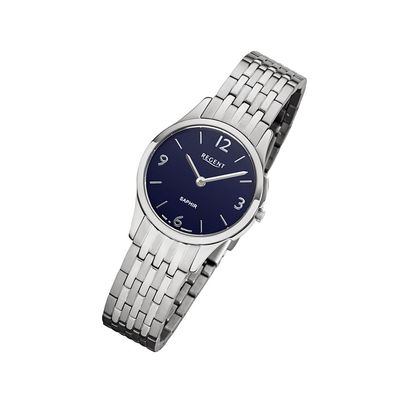 Regent Metall Damen Uhr GM-1617 Analog Armbanduhr silber Metallarmband URGM1617