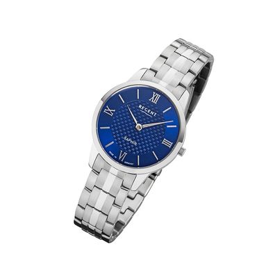 Regent Metall Damen Uhr GM-1625 Analog Armbanduhr silber Metallarmband URGM1625