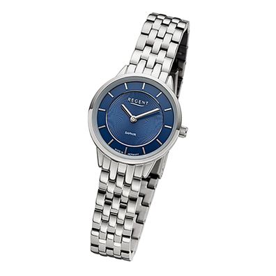 Regent Metallband Damen Uhr GM-2126 Armbanduhr Quarz silber URGM2126