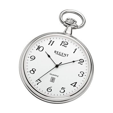 Regent Damen Herren Taschenuhr P-80 Quarzuhr Elegant URP080