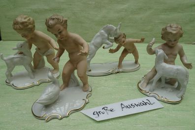 Wallendorf 1764 Schaubach Putten Engel Kind spielen Gans Ziege Schaf Tiere Figuren