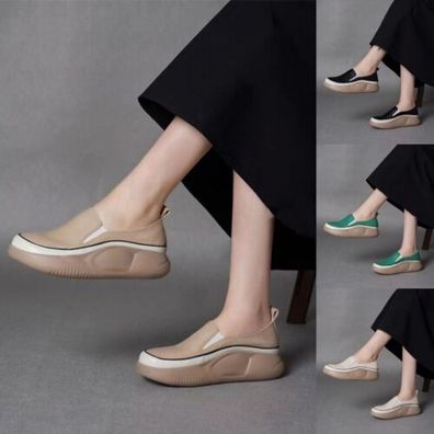 Damen Plattform -Ladung Patchwork Lassige Schuhe Frauen Komfortabel Buro
