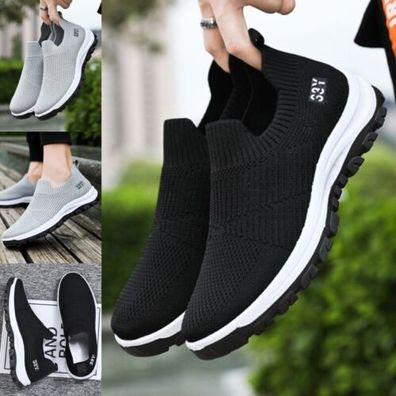 Manner Turnschuhe Atmungsaktiv Wanderschuhe Herren Slip Lauft Gittergewebe