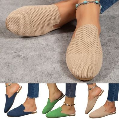 Frauen Clogs Schuhe Geschlossene Zehe Sandalen Gleiten Damen Atmungsaktiv Gehen