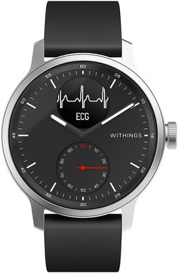 Withings Smartwatch ScanWatch Gesundheits Fitnesstracking 42mm Bluetooth schwarz