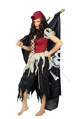 Kostüm Geister Piratin Grufti Piratenkostüm Damen Halloweenkostüm Karneval
