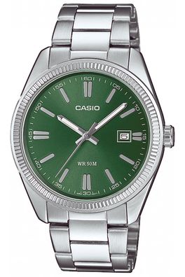 Casio Herren-Armbanduhr Quarz Stahl/ Grün MTP-1302PD-3AVEF