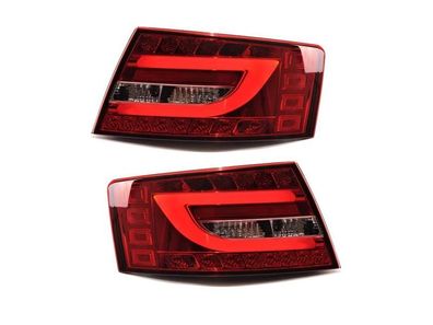 LED Rückleuchten Set rot weiss Lightbar Design für AUDI A6 4F Limousine 04-08