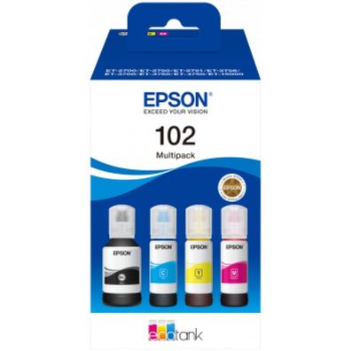 Epson Epson Ink 102 EcoTank 4-colour 4colour Multipack (C13T03R640)
