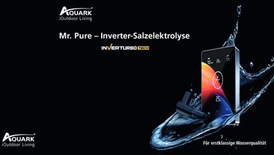 Aquark Mr. Pure Inverter-Salzelektrolyse Redox | pH | Temperatur | Wifi 34 g/ h