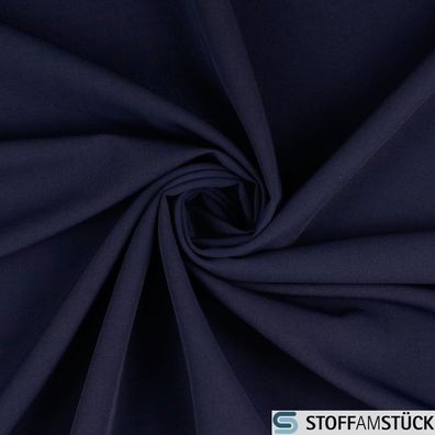 Stoff Polyester Viskose Elastan Feinköper marine Twill Oberbekleidung dunkelblau