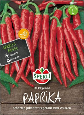 Sperli Premium Paprika Samen De Cayenne