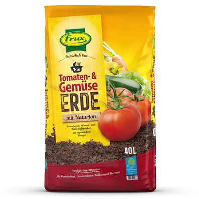 frux® Bio Tomaten- & Gemüseerde mit Naturton Natürlich Gut - 40 Liter