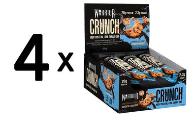 4 x Crunch Bar, Chocolate Chip Cookie Dough - 12 bars