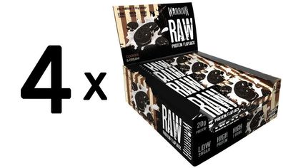 4 x Raw Protein Flapjack, Cookies & Cream - 12 bars