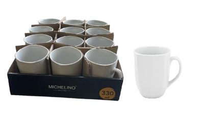 Michelino Kaffeebecher 330ml Serie Leonie Porzellan Weiß