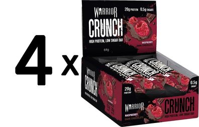 4 x Crunch Bar, Raspberry Dark Chocolate - 12 bars