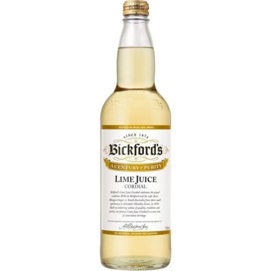 Bickford's Cordial Natural Lime Juice 750 ml