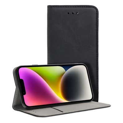 Smart Magneto Hülle Magnet Standfunktion kompatibel mit Samsung Galaxy A15 schwarz