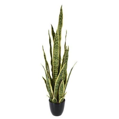 Künstliche Sanseviera im Topf 92 cm Dekoration Pflanze Zimmerpflanze realistisch Deko