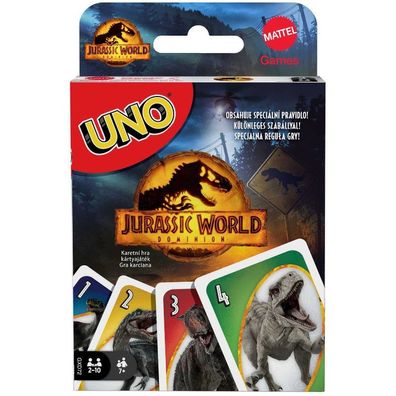 Jurassic World UNO Spiel & Sammel Karten - Pinewood Studios Spielkarten von Mattel
