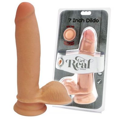Realistischer Penis, Dildo montiert auf einem Saugnapf 14 cm