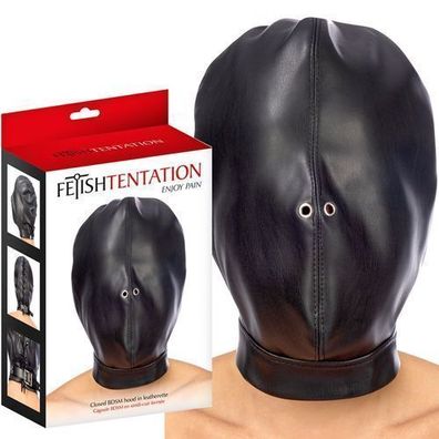 Schornsteinmaske ohne Augen- und Mundlöcher, für starke BDSM-Spiele.