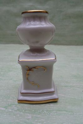 Hutschenreuther Kunstabteilung Kerzenleuchter creme-gold ca 8,5 cm