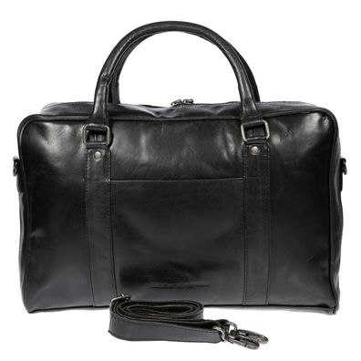 Herren Aktentascher Schultertasche Laptop Tasche echt Leder 15 RFID Schutz Bag