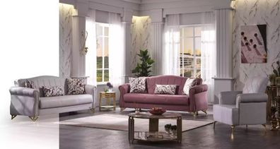 Sofagarnitur 3 + 3 + 1 luxus sofagarnitur wohnzimmer sitz polster möbel couch