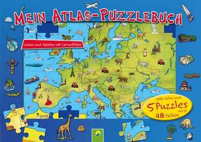 Mein Atlas-Puzzlebuch f?r Kinder ab 6 Jahren: Tolle Infos und 5 Puzzles mit ...