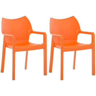 2er SET Stapelstuhl DIVA (Farbe: orange)