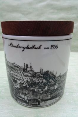 Altenkunstadt Deckeldose Mönchengladbach um 1850 Münster ca 11x12cm Porzellan