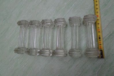 ALT: 6x Messerbank -bänkchen Besteckhalter aus Glas ca 9x3cm