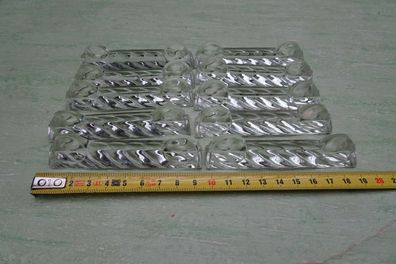 ALT: 10x Messerbank -bänkchen Besteckhalter aus Kristall Glas ca 9cm