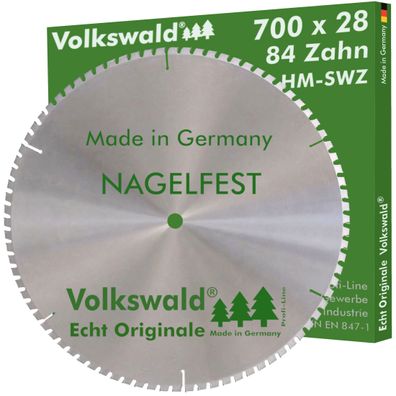 Volkswald ® HM-Sägeblatt SWZ 700 x 28 mm Z= 84 nagelfest Kreissägeblatt