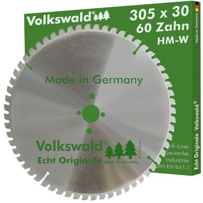 Volkswald ® HM-Sägeblatt W 305x30mm Z= 60 Kreissägeblatt Massivholz