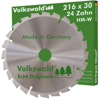 Volkswald ® HM-Sägeblatt W 216 x 30 mm Z= 24 Kreissägeblatt Acrylglas
