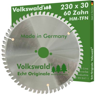 Volkswald ® HM-Kreissägeblatt TFN 230 x 30 mm Z= 60 Hart- Weichholz