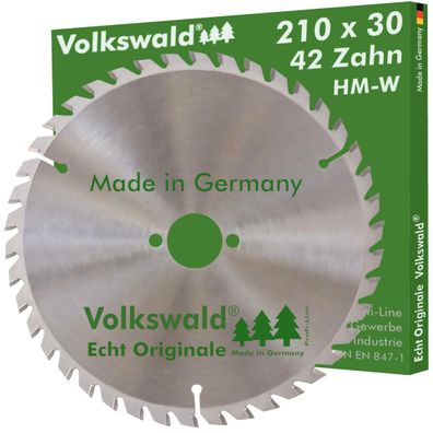 Volkswald ® HM-Sägeblatt W 210 x 30 mm Z= 42 Kreissägeblatt Acrylglas