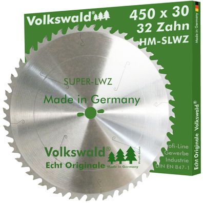 Volkswald ® HM-Kreissägeblatt SLWZ 450 x 30 mm Z= 32 Hartmetall Hartholz