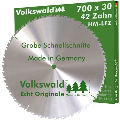 Volkswald ® HM-Sägeblatt LFZ 700 x 30 mm Z= 42 Hartholz Kreissägeblatt