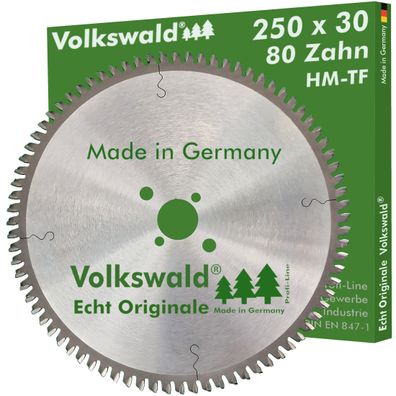 Volkswald ® HM-Kreissägeblatt TF 250x30mm Z= 80 Hart- und Weichholz