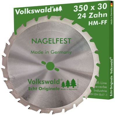 Volkswald ® HM-Sägeblatt FF 350 x 30 mm Z= 24 Nagelfest Kreissägeblatt Bauholz