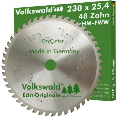 Volkswald ® HM-Kreissägeblatt DryCutter FWW 230x25,4 mm Z= 48 Stahl